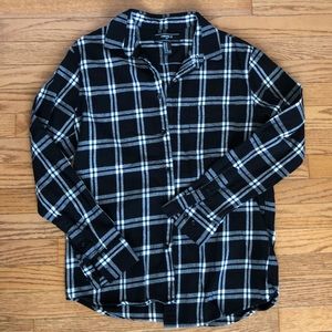 Black flannel shirt